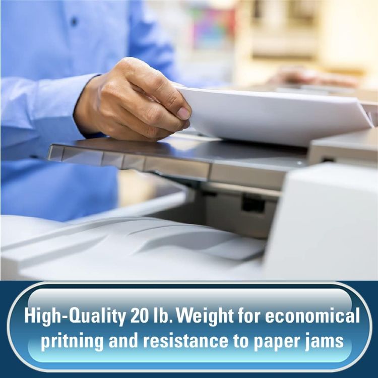 Picture of A4 White Paper Sheets 5 Reams – 2500 Sheets - Bright White Paper - Office Printer, Copier Paper 