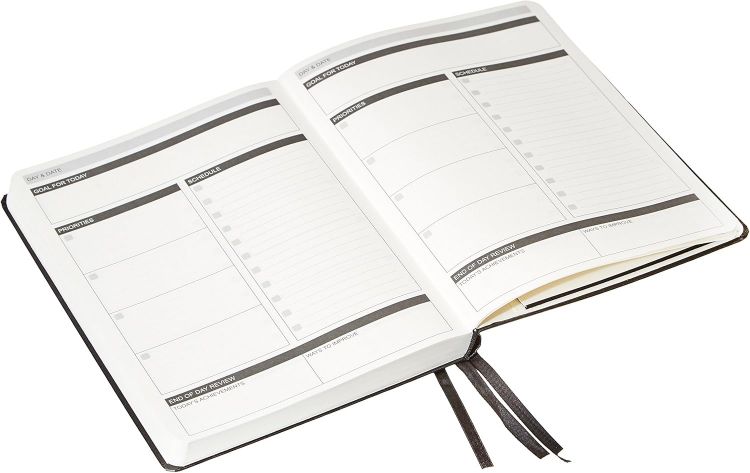 Picture of 6-Month Daily Planner & Wellness Journal – Undated Hardcover Organizer for Productivity, Goals & Mindfulness