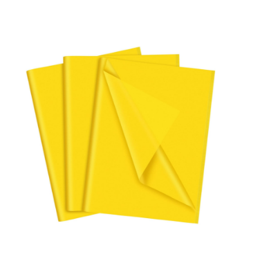 Picture of Yellow Tissue Paper for Gift Bags 60 Sheets Yellow Wrapping Tissue Paper Bulk 14 X 20 Inch Bright Yellow Packaging Paper