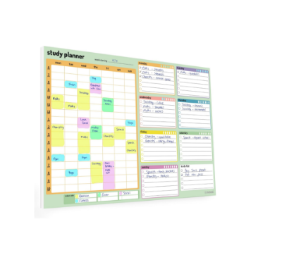 Picture of Study and Revision Planner Pad for Students - 52 thick A4 sheets for school, college and university revision and exams - Academic Planner