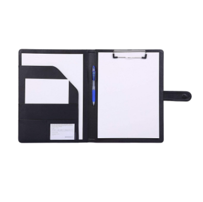 Picture of Folder A4 Clipboard Folder Conference Folder for Legal Pad, Faux Leather Folder Work Writing Foldover Clipboard with Cover