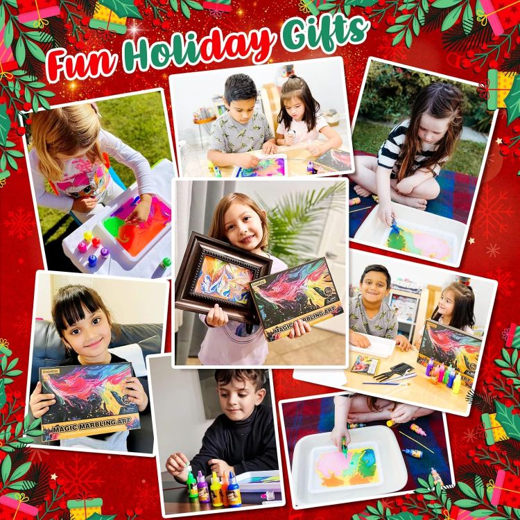 Picture of Water Marbling Paint for Kids - Arts and Crafts for Girls & Boys Crafts Kits Ideal Gifts for Kids