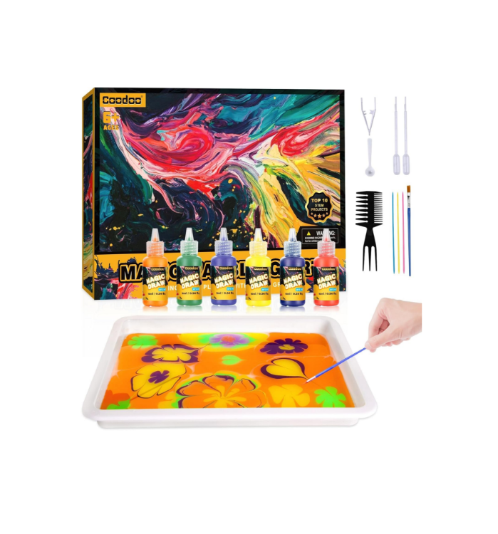 Picture of Water Marbling Paint for Kids - Arts and Crafts for Girls & Boys Crafts Kits Ideal Gifts for Kids