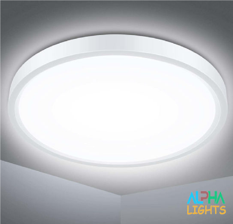 Picture of 24W RGB Color Changing Dimmable LED Flush Mount Ceiling Light – 12-Inch Round Ultra-Thin Design with Remote, 3000-6500K & RGB Backlight for Modern Living Rooms and Bedrooms