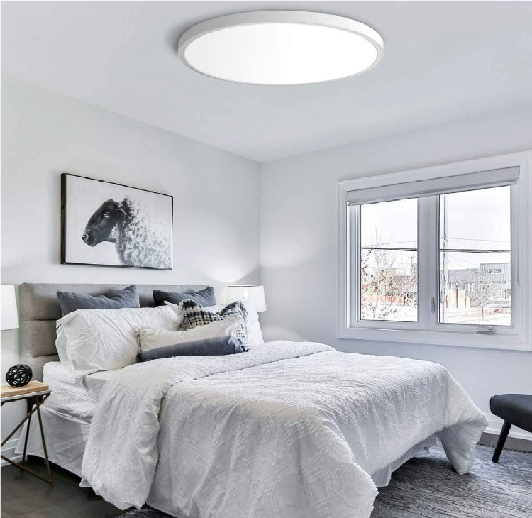 Picture of 28W LED Ceiling Light - 3200LM Ultra Bright, 3 Color Temperature (3000K/4500K/6000K) Flush Mount Bathroom Light, 30cm Round IP44 Waterproof Panel