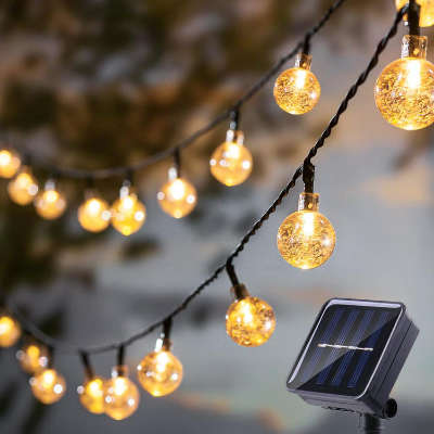 Picture of Solar String Lights Outdoor – 10ft (3M) 20 LED Crystal Globe Solar Fairy Lights, Waterproof & Energy-Efficient for Garden, Patio & Festive Decor
