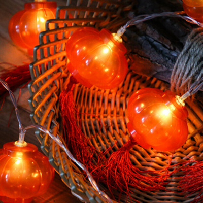 Picture of Chinese Lantern String Fairy Lights – Festive Hanging Decor for Spring Festival & Lunar New Year