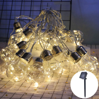 Picture of Holiday Decoration LED Light String – 20 Bulb G45 Globe Festoon Lights with Copper Wire, Battery Powered Fairy Lights for Christmas & Parties