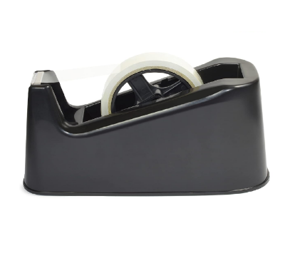 Picture of Heavy Duty Tape Dispenser with 2 Tape Rolls – Black Desk Tape Cutter for Office, School & Home Use