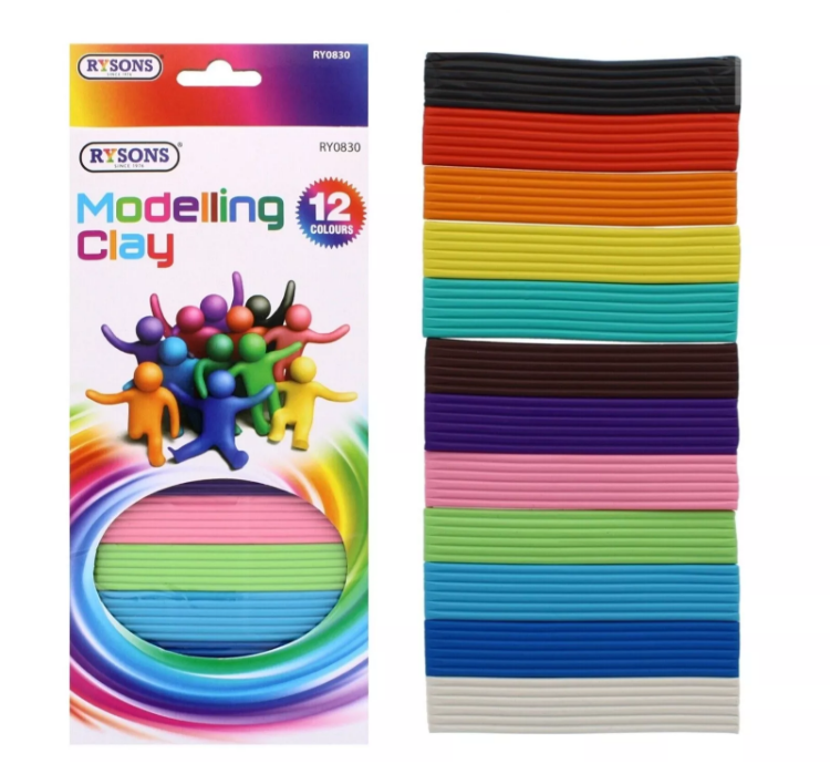 Picture of Kids Colours Modelling Clay Strips – Non-Toxic Plasticine for Children’s Art & Craft, Creative Play & Party Activities