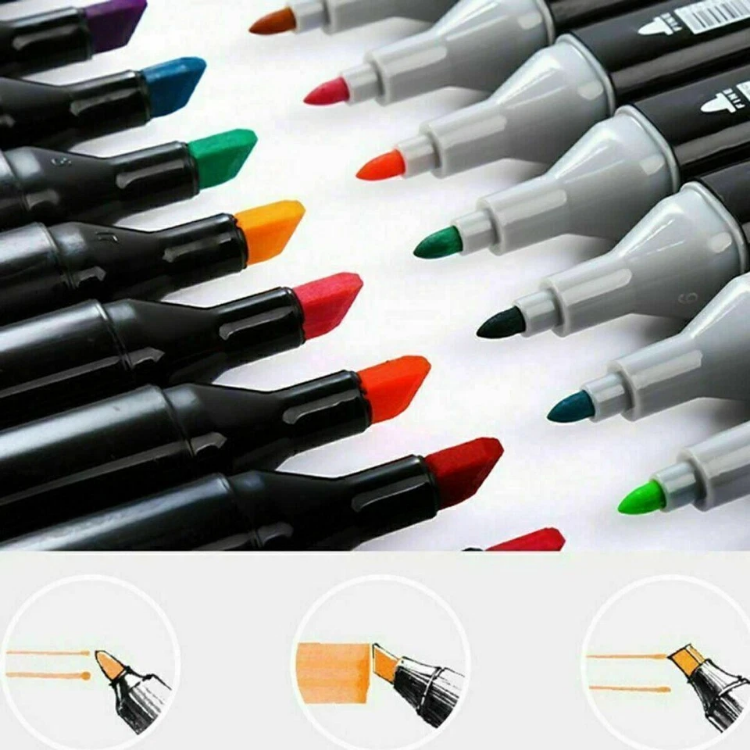 Picture of 24 Colour Dual Tip Brush Pens Set – Soft & Fine Art Markers for Drawing, Calligraphy, and Watercolour Effects