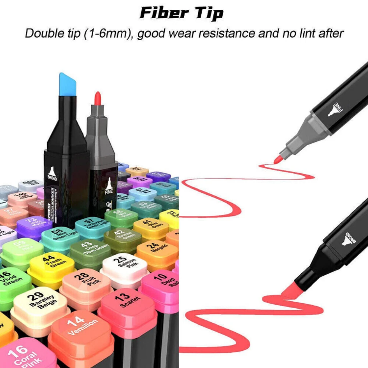 Picture of 24 Colour Dual Tip Brush Pens Set – Soft & Fine Art Markers for Drawing, Calligraphy, and Watercolour Effects
