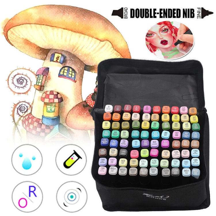 Picture of 24 Colour Dual Tip Brush Pens Set – Soft & Fine Art Markers for Drawing, Calligraphy, and Watercolour Effects