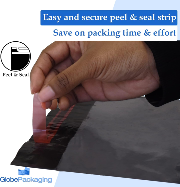 Picture of 25 Large Grey Mailing Bags 17x24" – Strong Poly Mailers with Peel & Seal Strip for Secure Shipping, Packaging Clothes, Books & Parcels