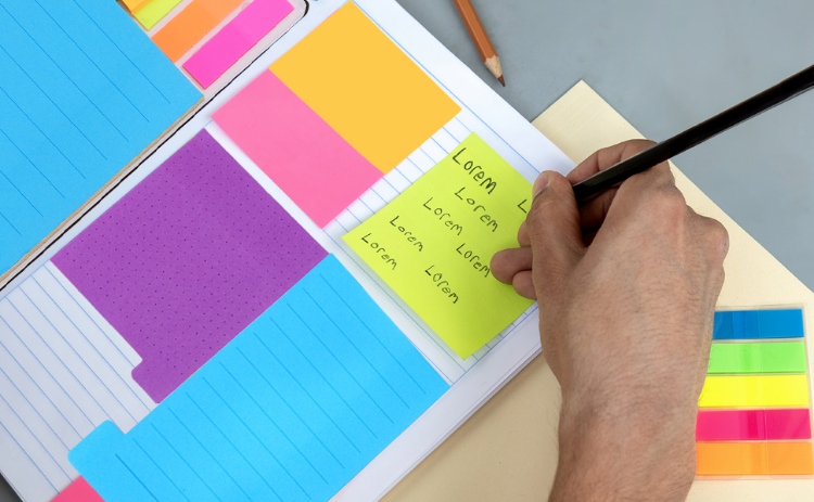 Picture of 400 Pcs Sticky Notes Set – Multicolour Index Flags with PU Leather Cover for Students, Office & School Supplies