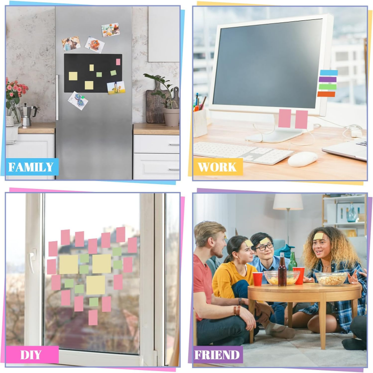 Picture of 400 Pcs Sticky Notes Set – Multicolour Index Flags with PU Leather Cover for Students, Office & School Supplies