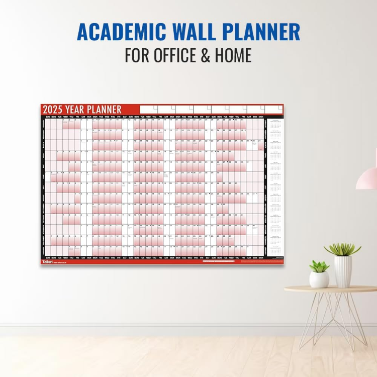 Picture of 2025 A1 Year Wall Planner – Large 85x58cm Laminated Calendar with Stickers & Dry Wipe Pen