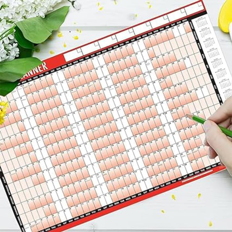 Picture of 2025 A1 Year Wall Planner – Large 85x58cm Laminated Calendar with Stickers & Dry Wipe Pen
