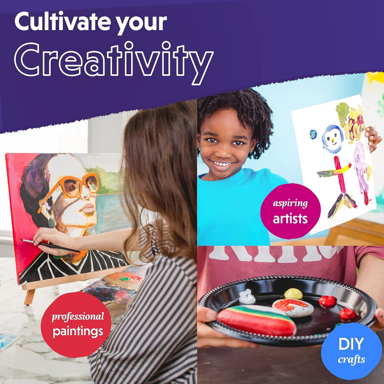 Picture of Acrylic Paint Set – 12 Non-Toxic Vibrant Colours for Canvas, Wood, Fabric & More – Ideal for Beginners, Students & Artists
