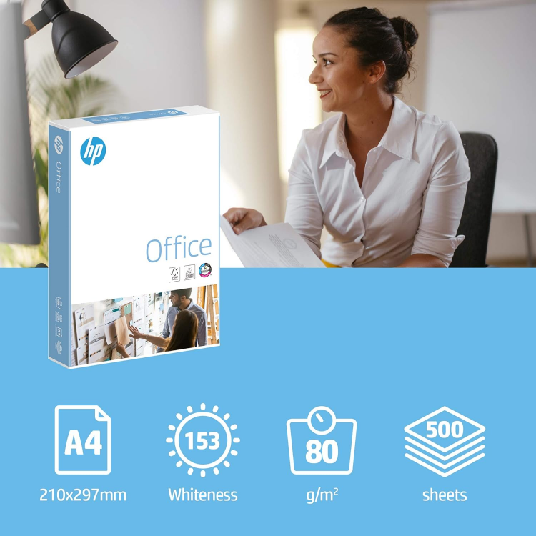 Picture of A4 White Paper – 1 Ream (500 Sheets), 80gsm Printer & Copier Paper for Home, Office & School Use