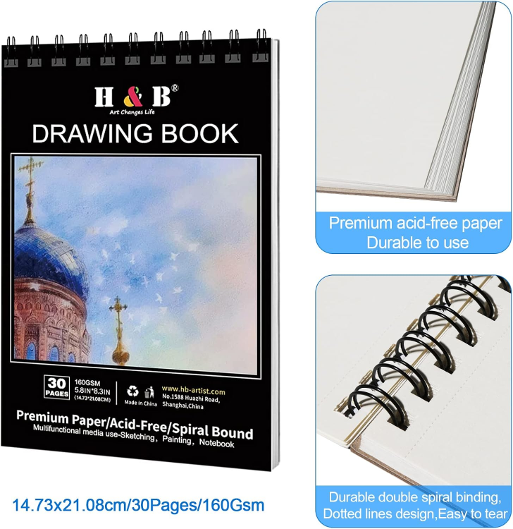 Picture of 76-Piece Colouring Pencils Set with Sketchbook – Professional Coloured Pencils for Drawing, Sketching & Blending – Ideal Art Supplies for Adults, Artists & Beginners