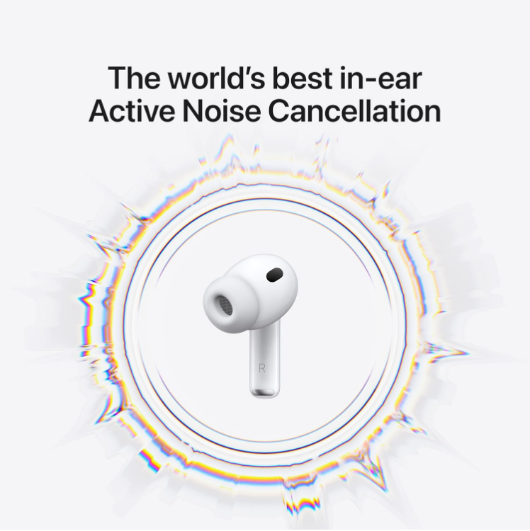Picture of Apple AirPods Pro 3 Wireless Earbuds with Active Noise Cancellation, Spatial Audio, Heart Rate Sensor, Live Translation & USB-C Charging