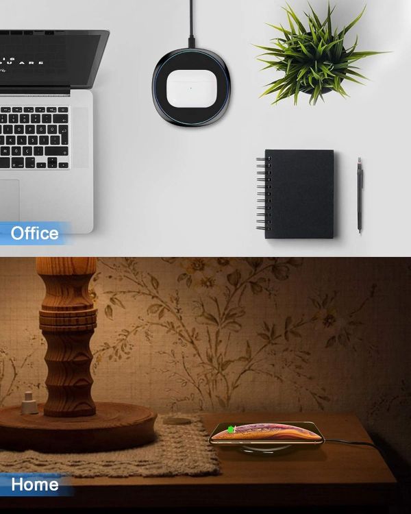 Picture of NANAMI Wireless Charger, 10W Qi-Certified Fast Charging Pad for iPhone 17 16 15 14 13 12 11 SE, AirPods & Samsung Galaxy S25 Ultra/S25+/S24/S23/S22