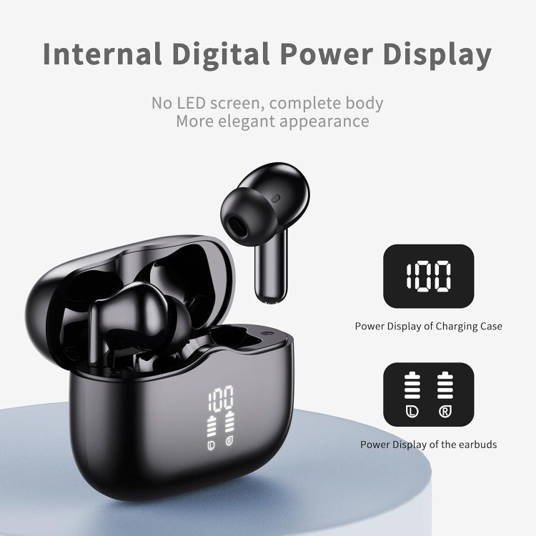 Picture of Bluetooth 5.4 Wireless Earbuds – HiFi, Noise-Cancel, 40H Playtime, IP7 Waterproof, USB-C