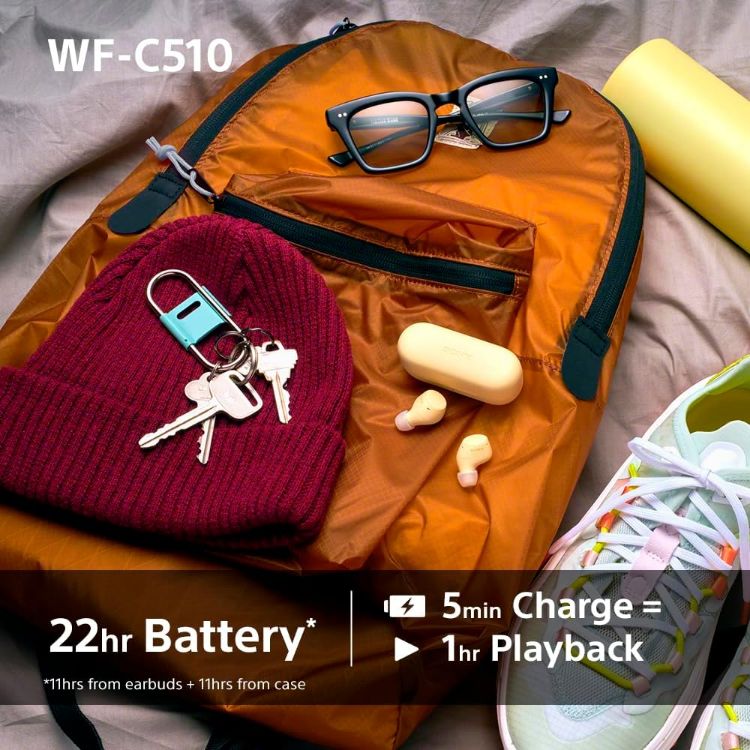 Picture of Sony WF-C510 Wireless In-Ear Earbuds – Bluetooth, Multipoint, Ambient Sound, 22H Battery