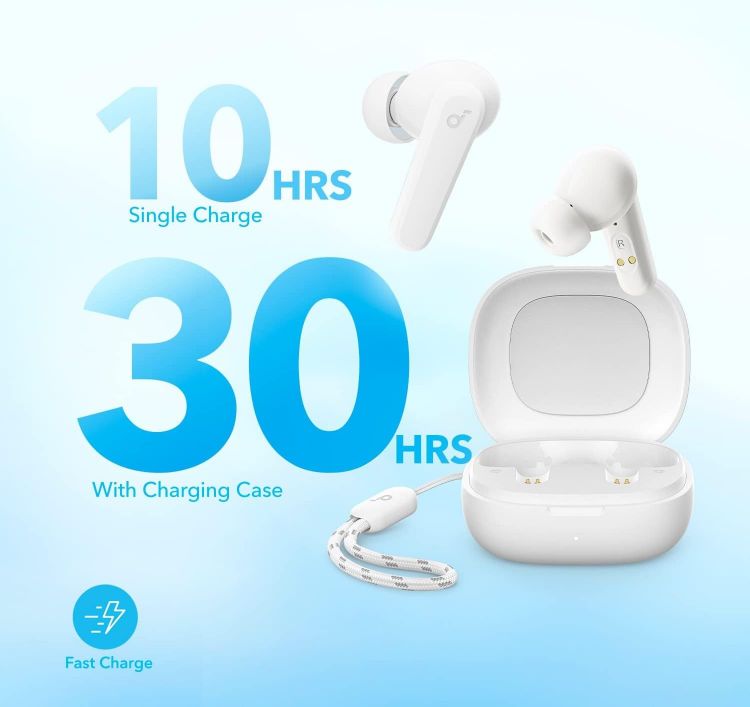 Picture of Soundcore Anker P20i TWS Earbuds – 10mm Bass, Bluetooth 5.3, 30H, IPX5, Dual Mics, EQ