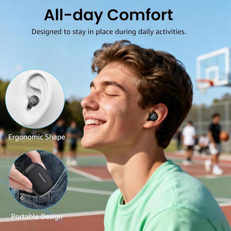 Picture of TOZO A1 Wireless Earbuds – Bluetooth 5.3, HiFi Stereo, 32H Playtime, App EQ, Lightweight, IPX5 Waterproof