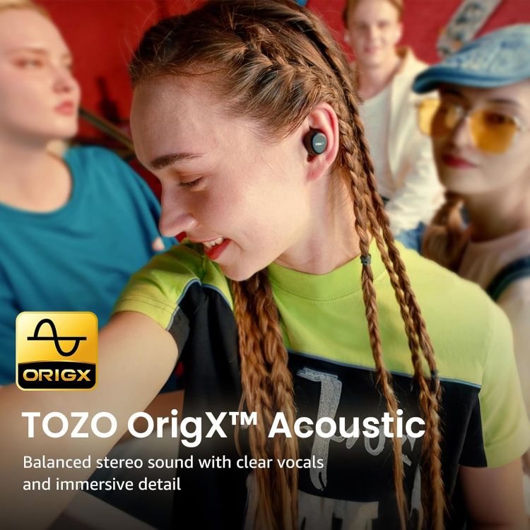 Picture of TOZO A1 Wireless Earbuds – Bluetooth 5.3, HiFi Stereo, 32H Playtime, App EQ, Lightweight, IPX5 Waterproof