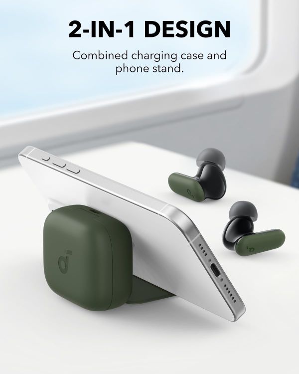 Picture of Soundcore P30i Wireless Noise-Cancelling Earbuds – Bass, 45H Playtime, IP54, Bluetooth 5.4, App Control, 2-in-1 Case & Phone Stand