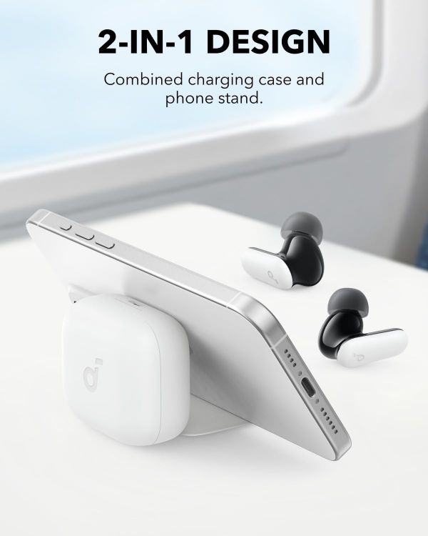 Picture of Soundcore P30i by Anker Wireless Earbuds – Smart Noise Cancelling, Powerful Bass, 45H Playtime, 2-in-1 Case & Phone Stand, IP54, Bluetooth 5.4, App Control