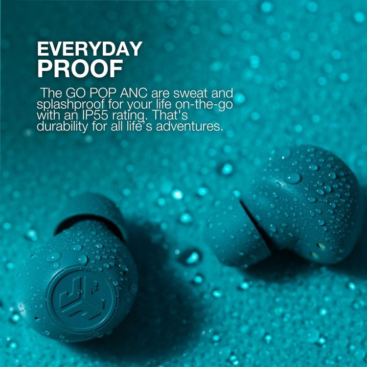 Picture of JLab Go Air Pop ANC – Wireless Bluetooth Earbuds, Noise Cancelling, 24H Playtime, IP55 Sweatproof, Black