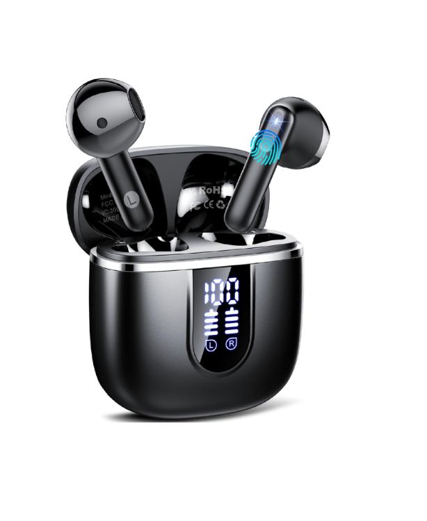 Picture of Wireless Bluetooth 5.4 Earbuds – 3D Stereo, 4 ENC Mics, 40H Playtime, Deep Bass, IPX7, USB-C