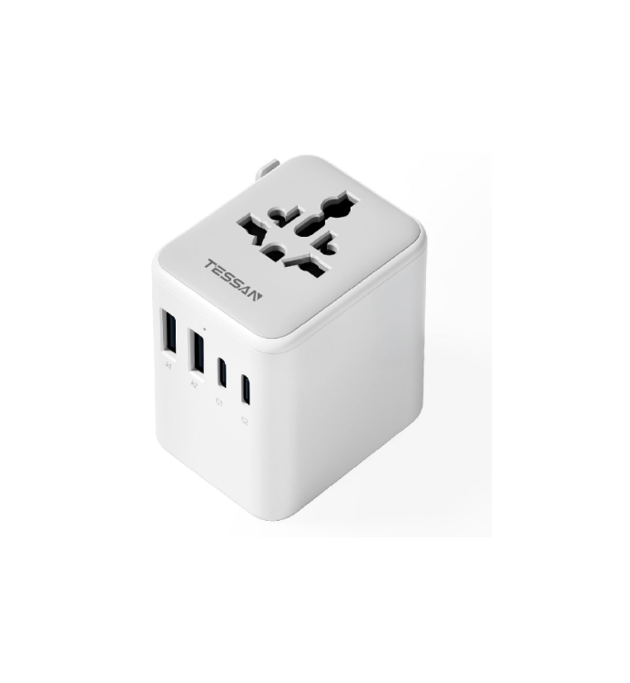 Picture of TESSAN Universal Travel Adapter with 2 USB-C & 2 USB-A Ports – UK to Worldwide (Not Voltage Converter)