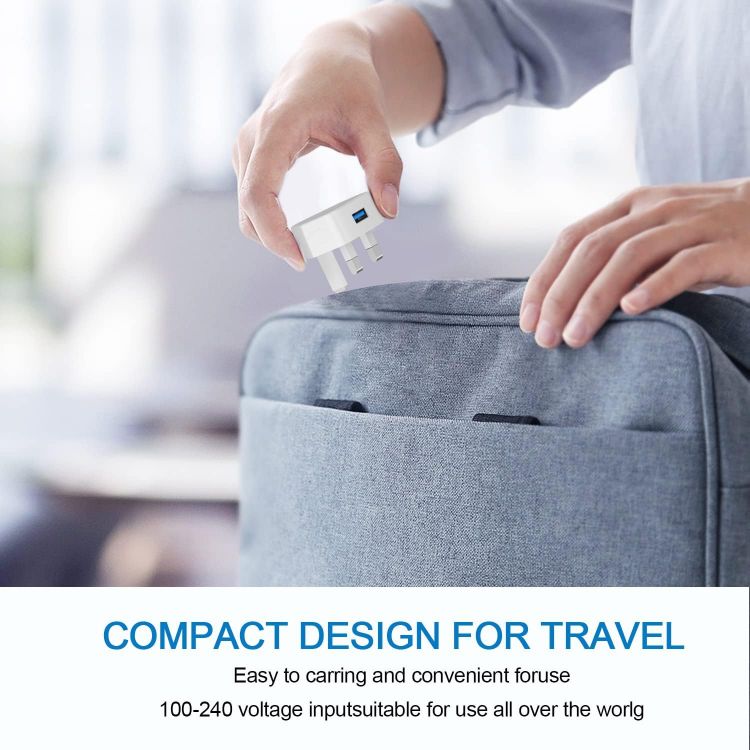 Picture of USB Adapter Plug UK 4-Pack – 5V 1A 3-Pin USB Wall Charger Compatible with iPhone 14/14 Pro/14 Plus/14 Pro Max, 13, 12, 11, XR, XS Max, SE, 8, 7, 6, 5