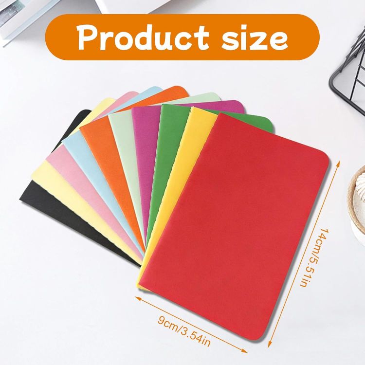 Picture of Ojussa 10-Pack A6 Rainbow Lined Notebooks, 60 Pages Each – Colorful Notepads for Students, Memos, Diaries, Travel, and Planning, 14×9cm