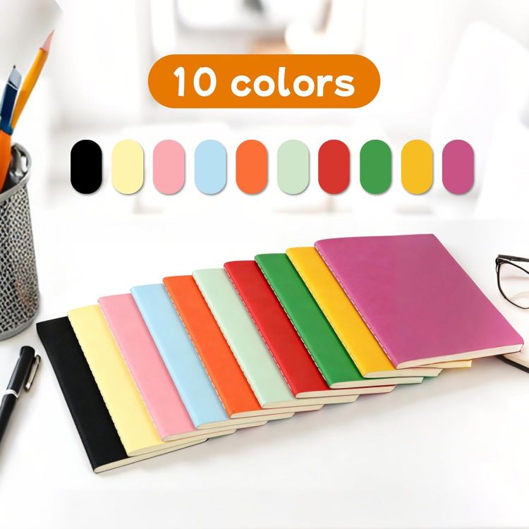 Picture of Ojussa 10-Pack A6 Rainbow Lined Notebooks, 60 Pages Each – Colorful Notepads for Students, Memos, Diaries, Travel, and Planning, 14×9cm
