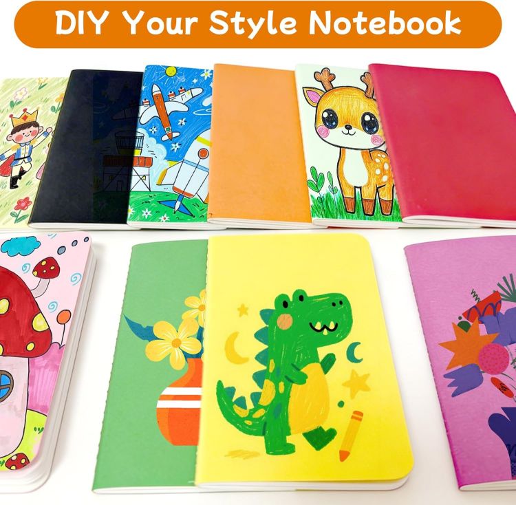 Picture of Ojussa 10-Pack A6 Rainbow Lined Notebooks, 60 Pages Each – Colorful Notepads for Students, Memos, Diaries, Travel, and Planning, 14×9cm