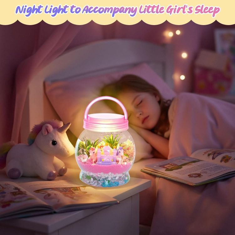 Picture of MELAND Unicorn Terrarium Kit for Kids, DIY Craft Gift for Girls Ages 5–8 Birthday Present