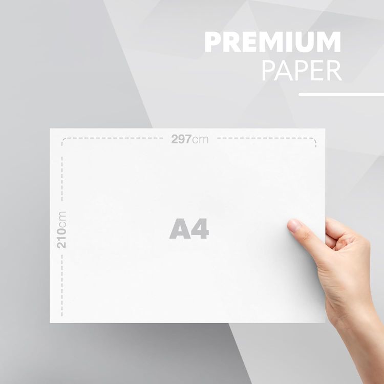 Picture of delka Multi-Purpose A4 Printer Paper, 75gsm A4 Paper, 2 Ream, 1000 Sheets, White