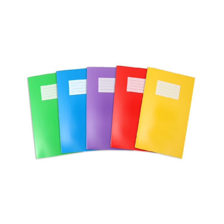 Picture of Oxford A4 Exercise Books – 80 Pages, Pack of 5, Assorted Colours, 8mm Ruled with Margin, Premium Quality
